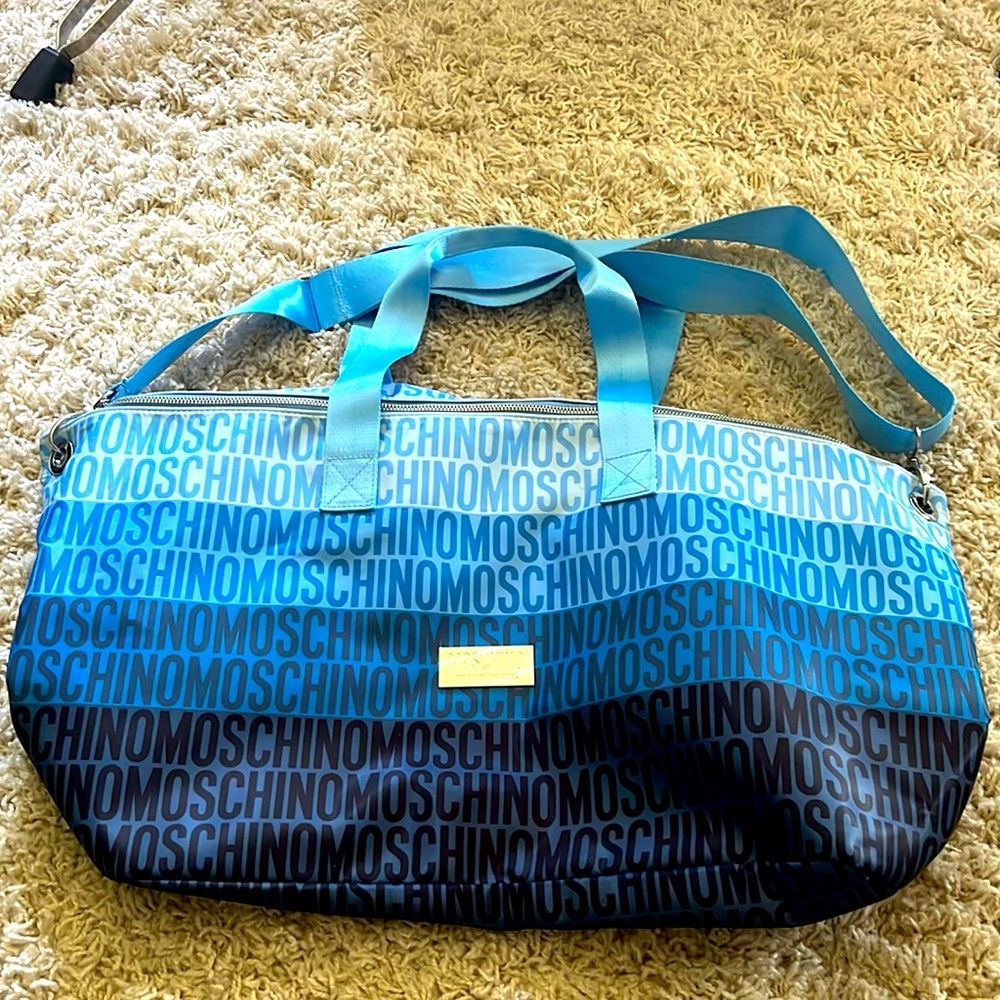 NEW Moschino Parfums Blue Weekend Travel Sport Beach Gym Duffel bag Rare Genuine